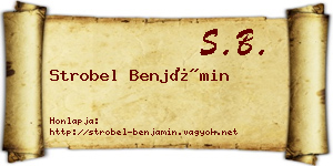 Strobel Benjámin névjegykártya